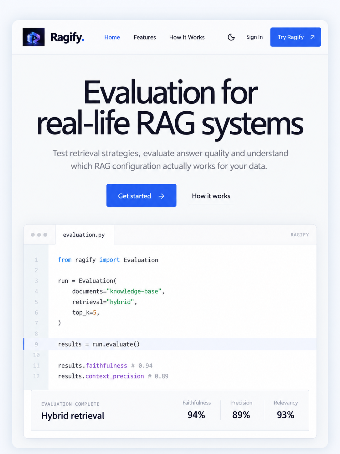 Ragify tablet illustrative preview